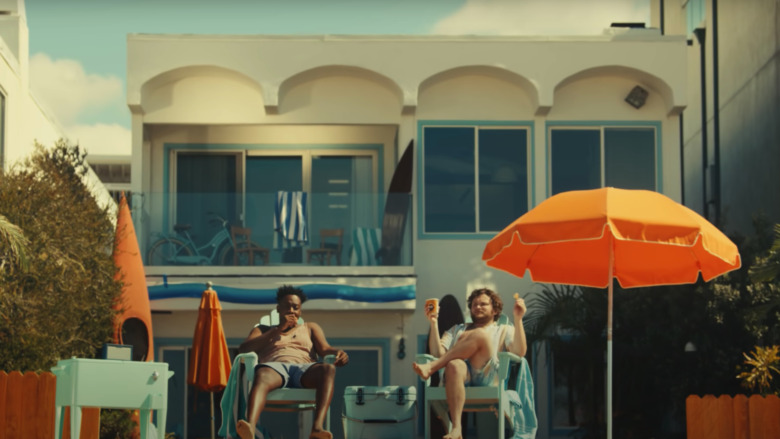 Guys on a beach