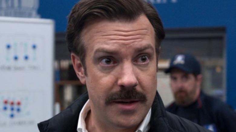 Ted Lasso focused expression