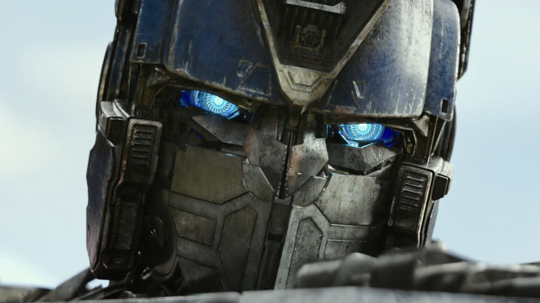 Optimus Prime wearing faceshield