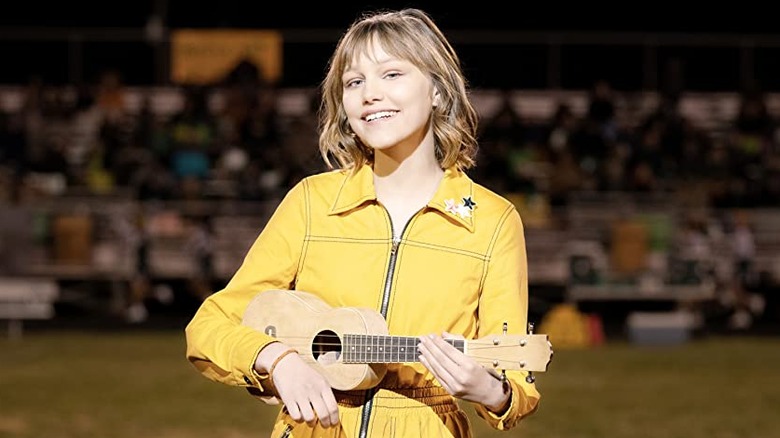 Grace VanderWaal strums ukulele