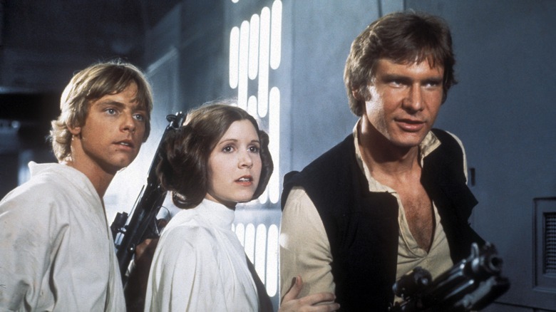 Han with Luke and Leia