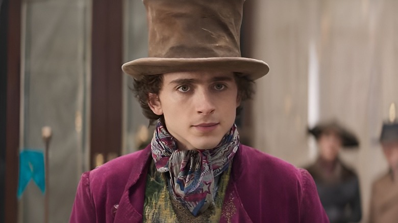 Willy Wonka staring calmly