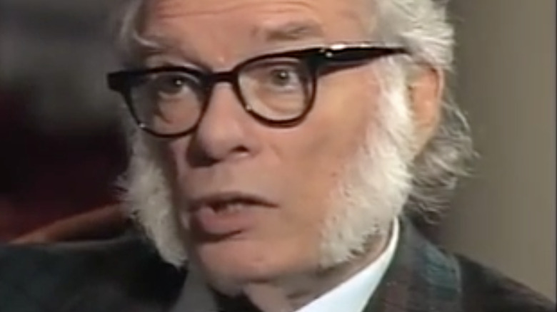 Asimov in interview looking concerned