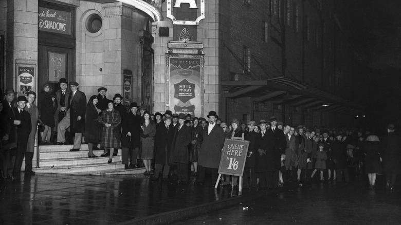 long line outside theater