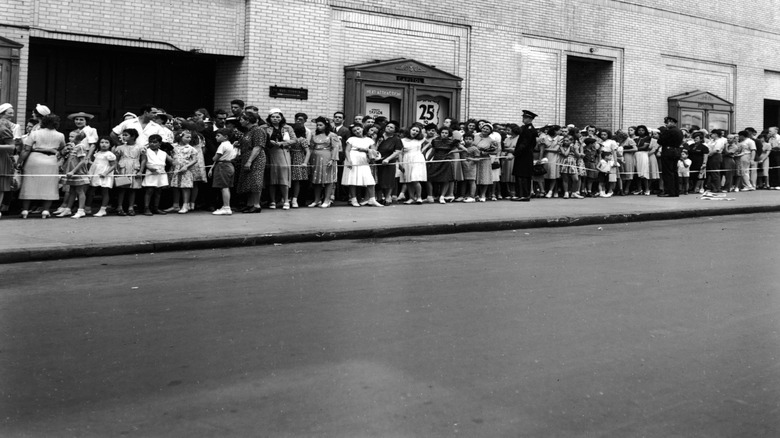 long line outside theater