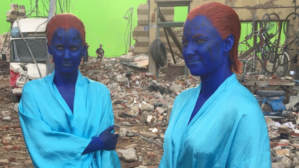 Renae Moneymaker and Jennifer Lawrence as Mystique