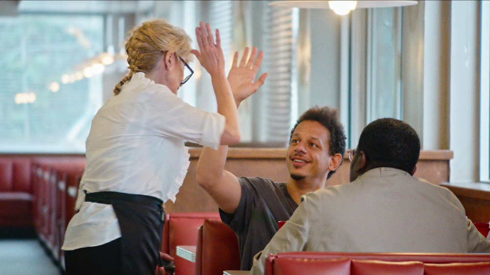 Waitress high fives Eric Andre bad trip