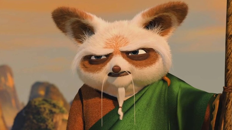 Master Shifu grimacing