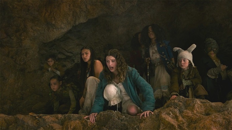The Lost Boys overlooking a cliff 