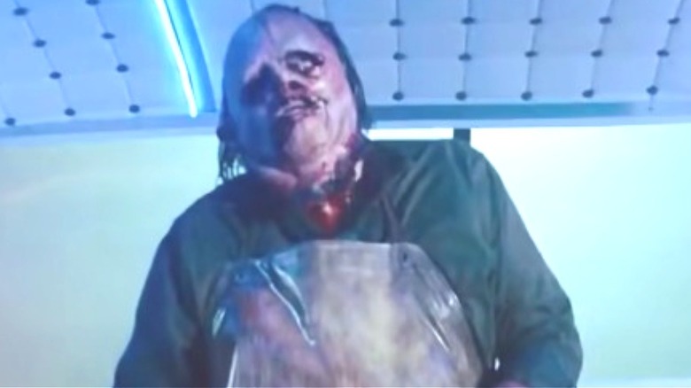 Mark Burnham acting as Leatherface in "Texas Chainsaw Masscre"