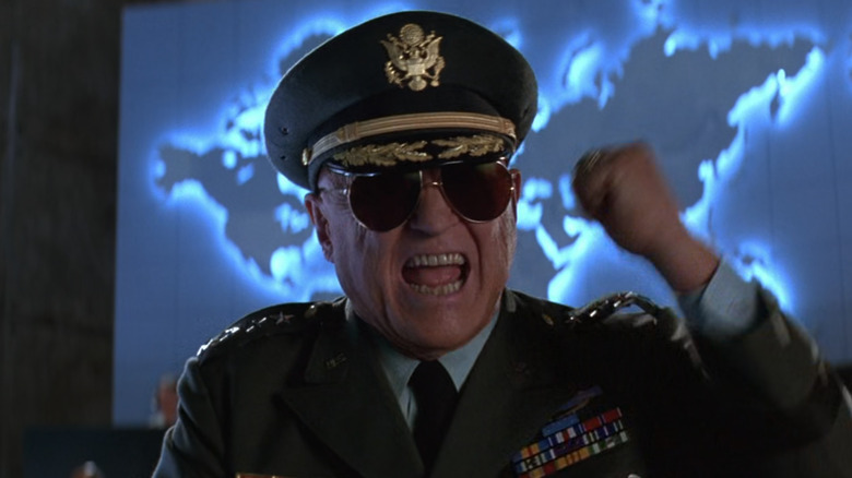 General Decker slamming his fist
