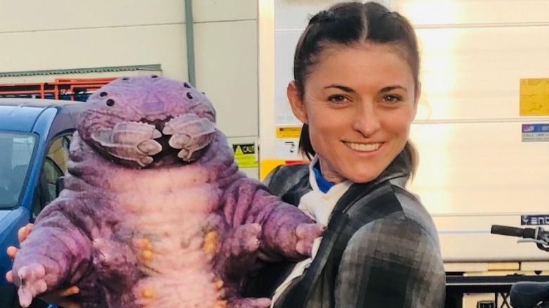 Carly Rees holding Miek