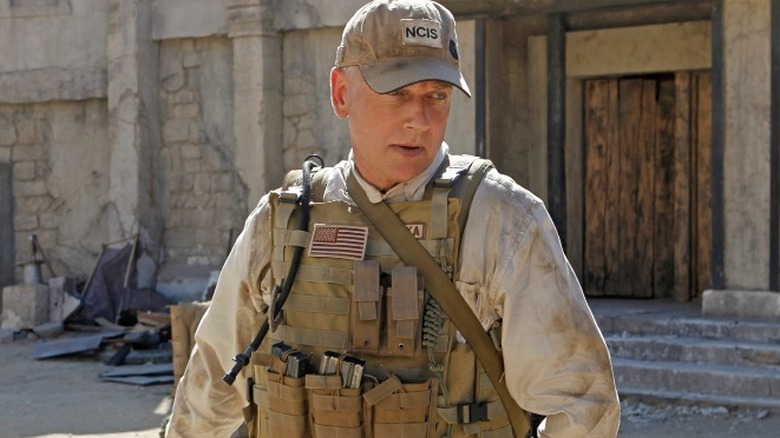 Gibbs in camouflage on NCIS