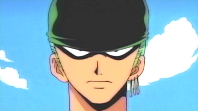 Zoro looking menacing in One Piece