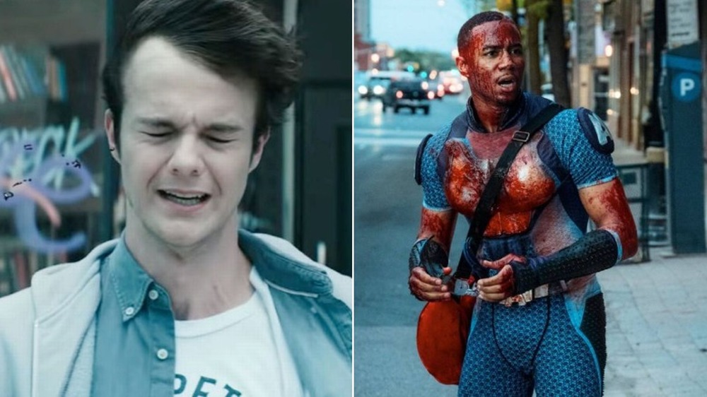 Jack Quaid as Hughie Campbell and Jessie Usher as A-Train on The Boys