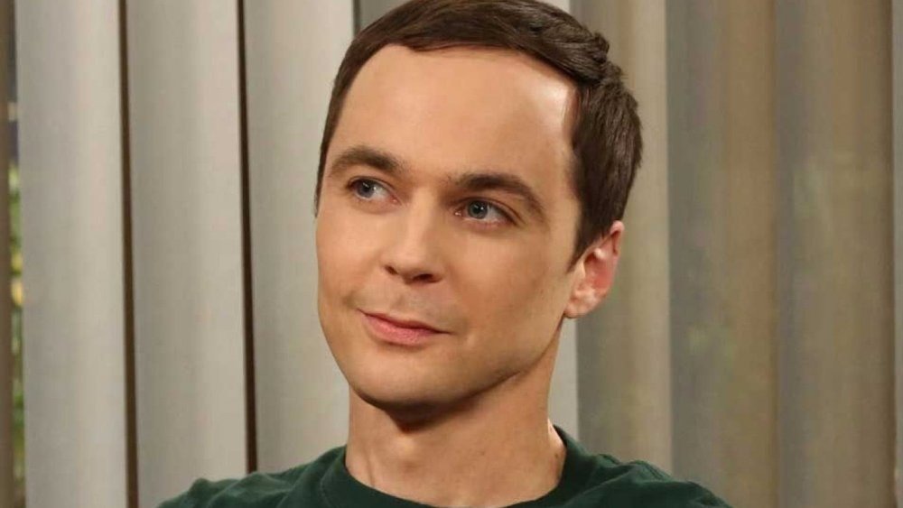 Sheldon slightly smiling