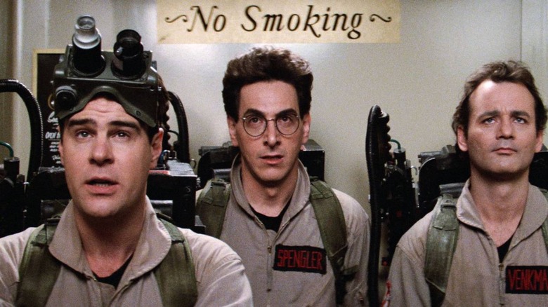 Ghostbusters in an elevator