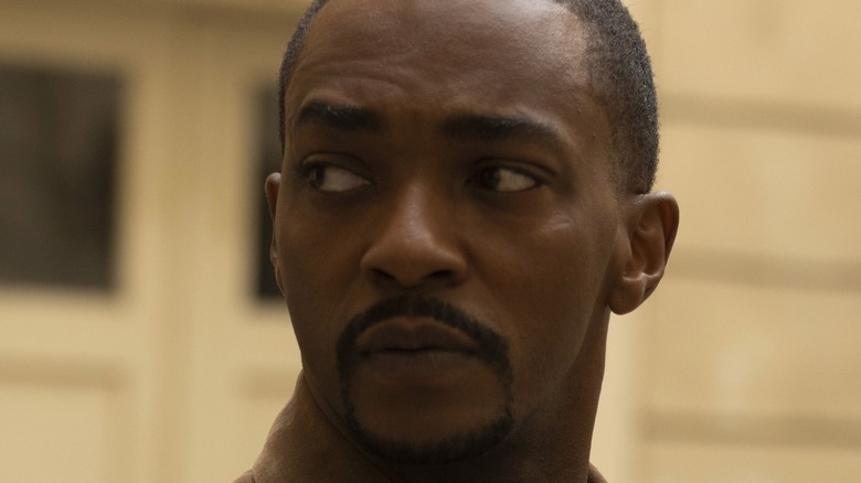 Anthony Mackie looking offscreen