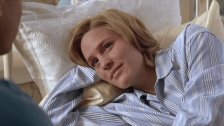 Dying Jenny smiling in bed