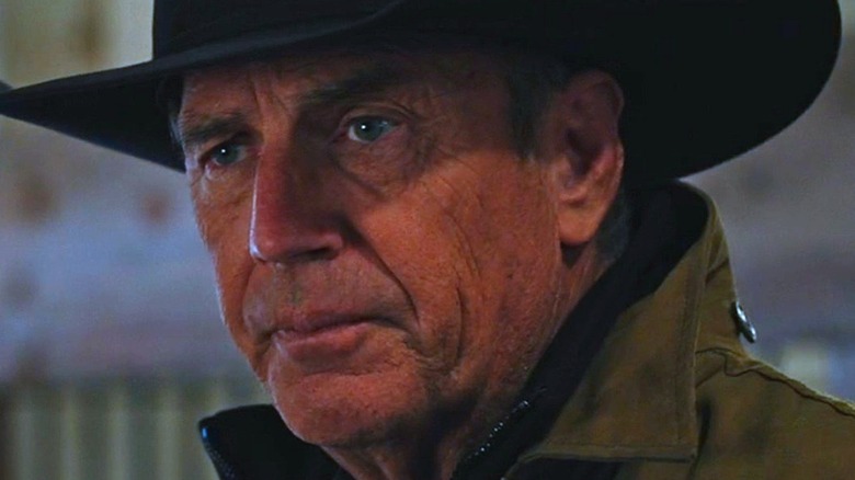 Kevin Costner wearing a cowboy hat