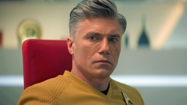 Captain Pike in his office on Star Trek Strange New Worlds
