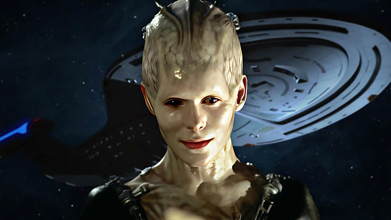 Borg Queen smiling