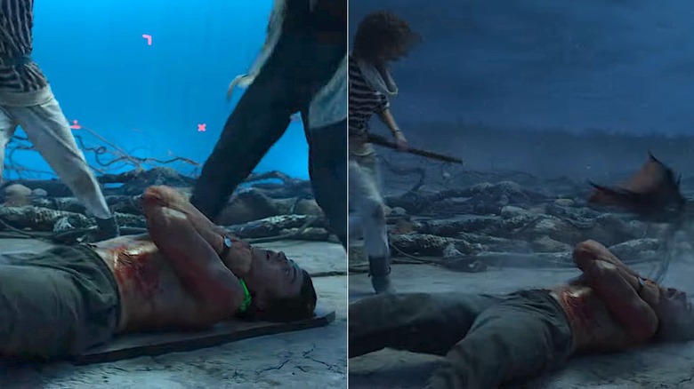 CGI Demobat attacks Steve in "Stranger Things"