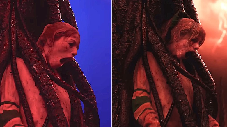Chrissy death dummy before and after on "Stranger Things"