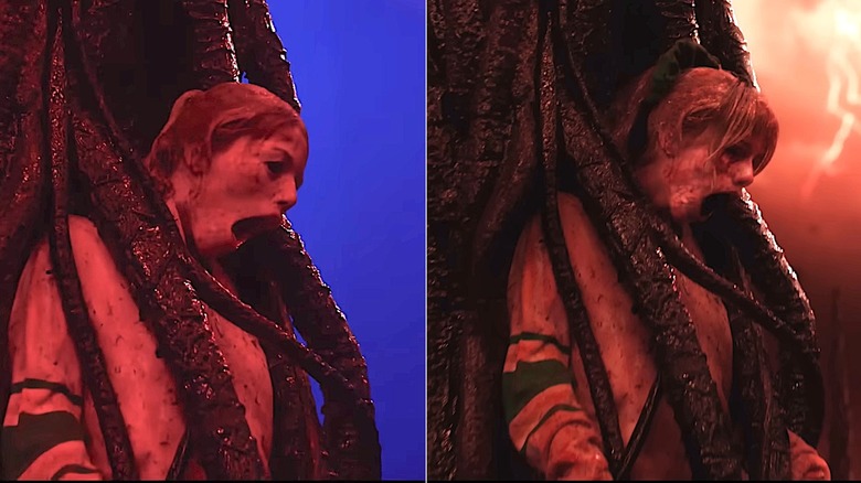 Chrissy death dummy before and after on "Stranger Things"