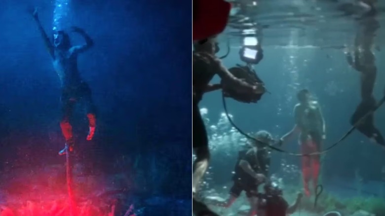 Steve being sucked into the Watergate vs the actual effect