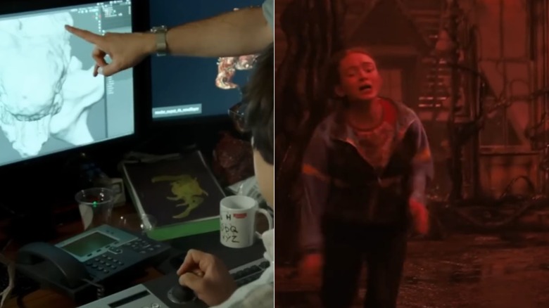 3-D model work plus Max running through the Upside Down
