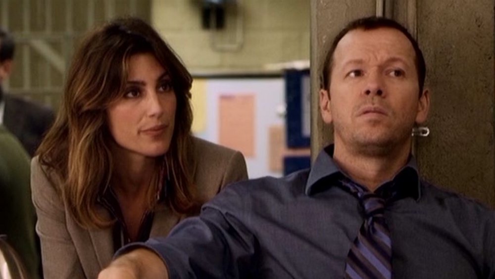 Jennifer Esposito and Donnie Walhlberg in Blue Bloods