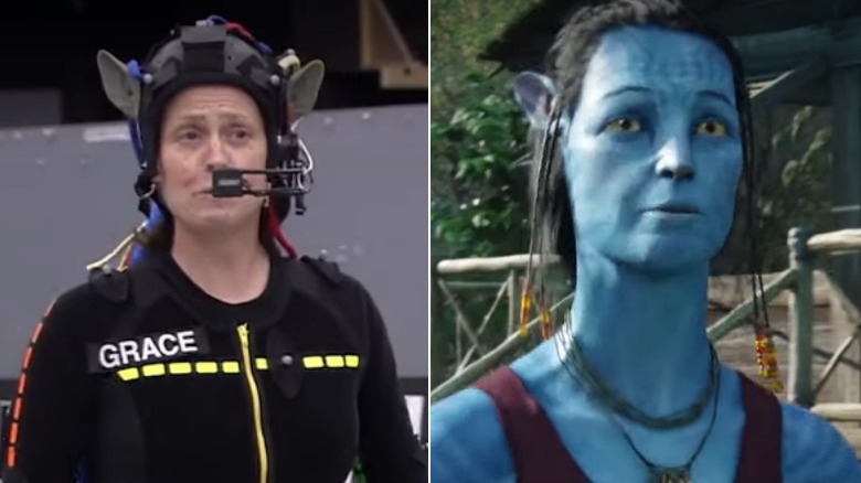 Weaver wearing a motion tracking suit