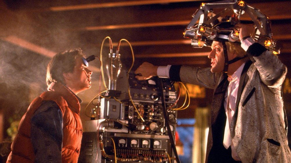 Michael J Fox and Christopher Lloyd in Back to the Future