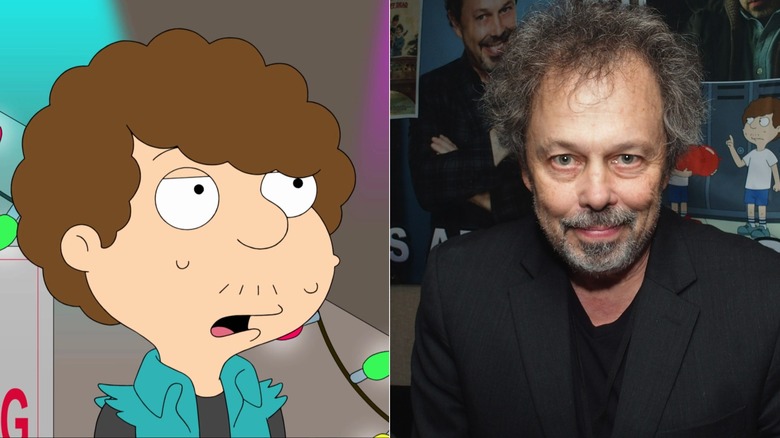 Left: Snot Lonstein in "American Dad!"; Right: Curtis Armstrong posing for a photo