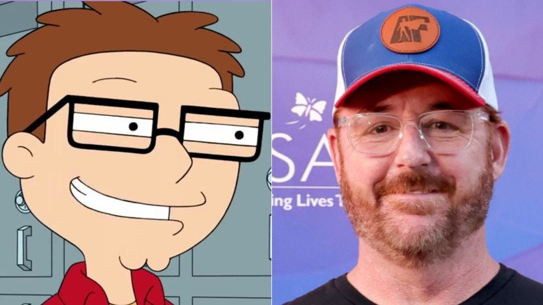 Left: Steve Smith in "American Dad!"; Right: Scott Grimes posing for a photo