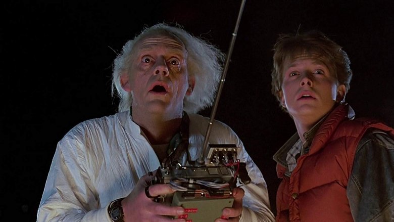 Christopher Lloyd and Michael J. Fox in Back to the Future