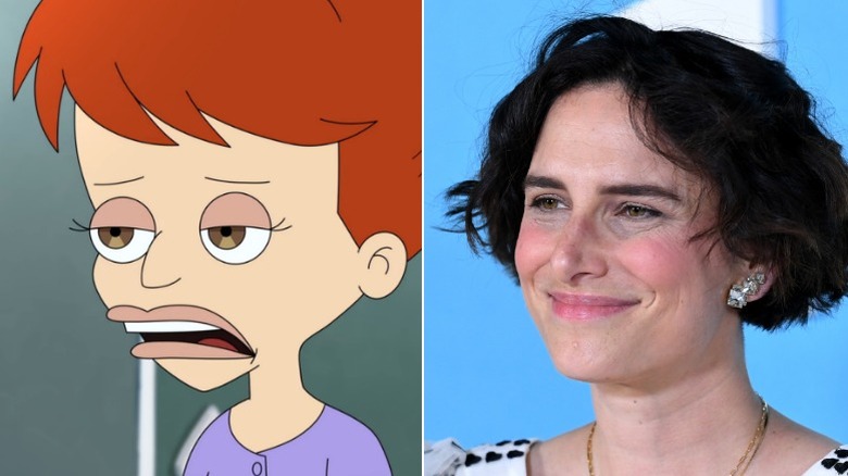 Jessi Klein and her character on "Big Mouth"
