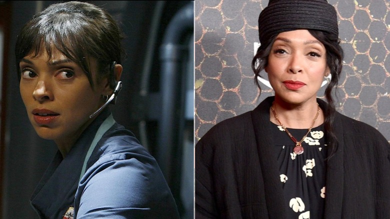 Camille Saroyan and Tamara Taylor posed side-by-side