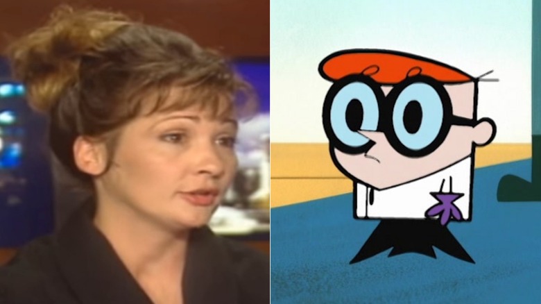 Christine Cavanaugh in interview next to Dexter standing