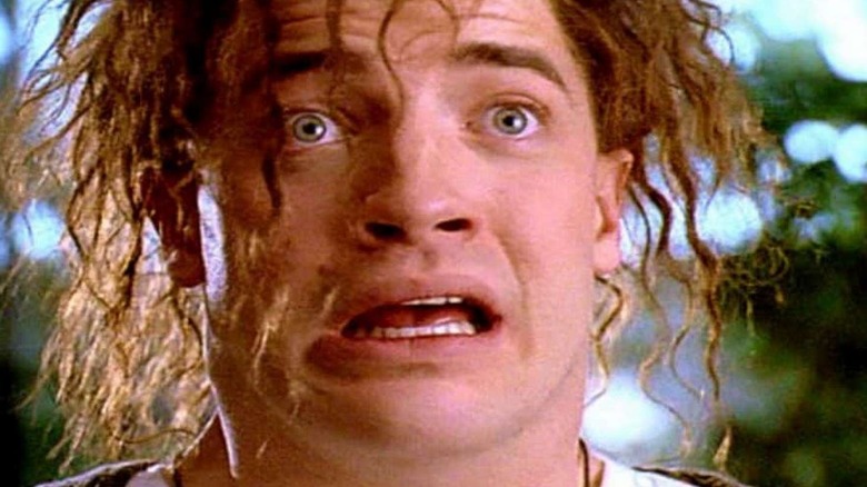 Brendan Fraser looks up