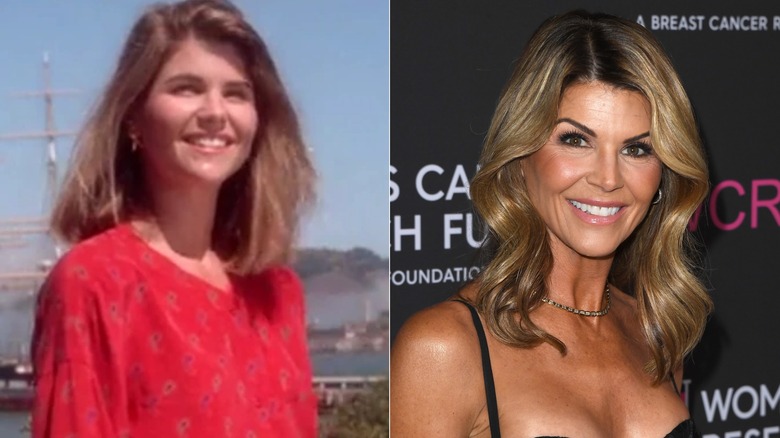 Becky smiling in "Full House" and Lori Loughlin in 2025