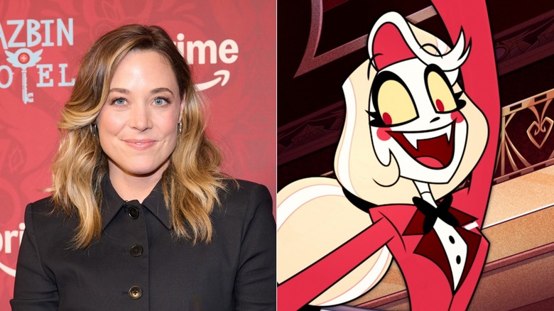 Erika Henningsen at the season 2 premiere of "Hazbin Hotel;" Charlie Morningstar