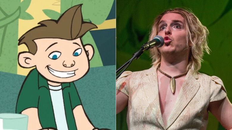 Tim (or Jim) smiling at breakfast, Fleming performing as Renee Coffee