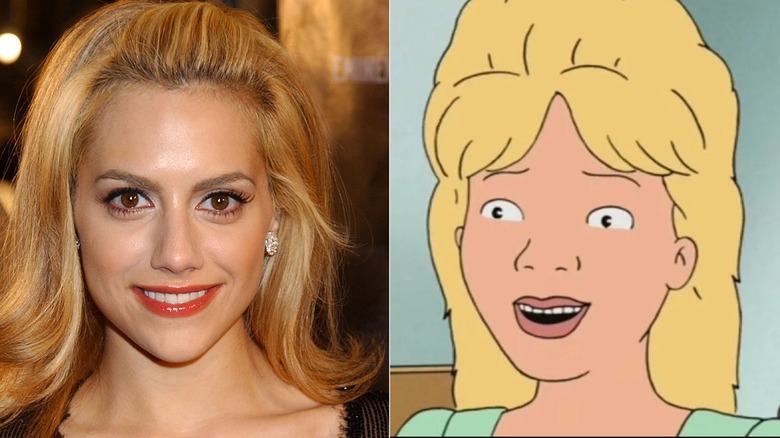 Brittany Murphy poses at the "8 Mile" premiere in California; an excited Luanne wears a green shirt