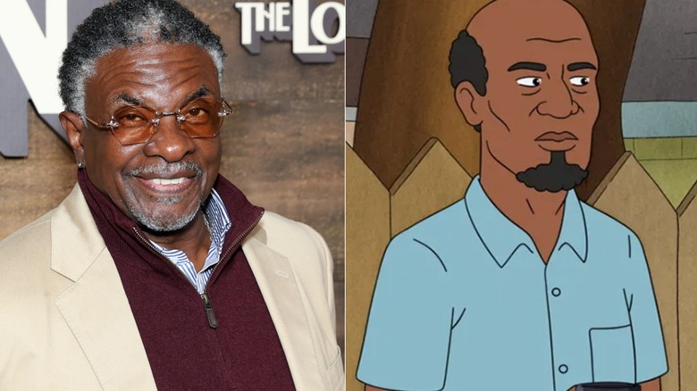 Keith David smiles at "The Lowdown" premiere; Brian Robertson stands against the alleyway fence