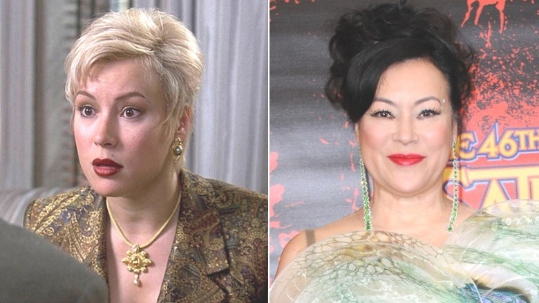 Tilly with short blonde hair and with black hair