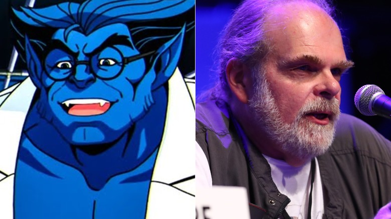 Beast from X-Men 97 (left); actor George Buza (right)