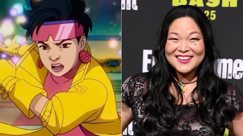 Jubilee in X-Men 97 (left); actor Holly Chou (right)