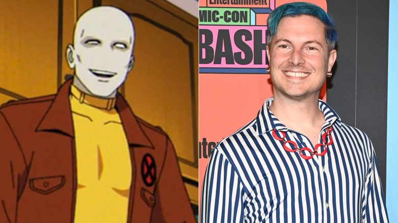 Morph in X-Men 97 (left), actor J.P. Karliak (right)